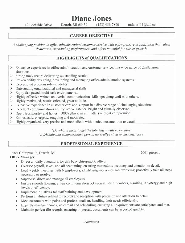 Resume format for Office Admin – Grnwav