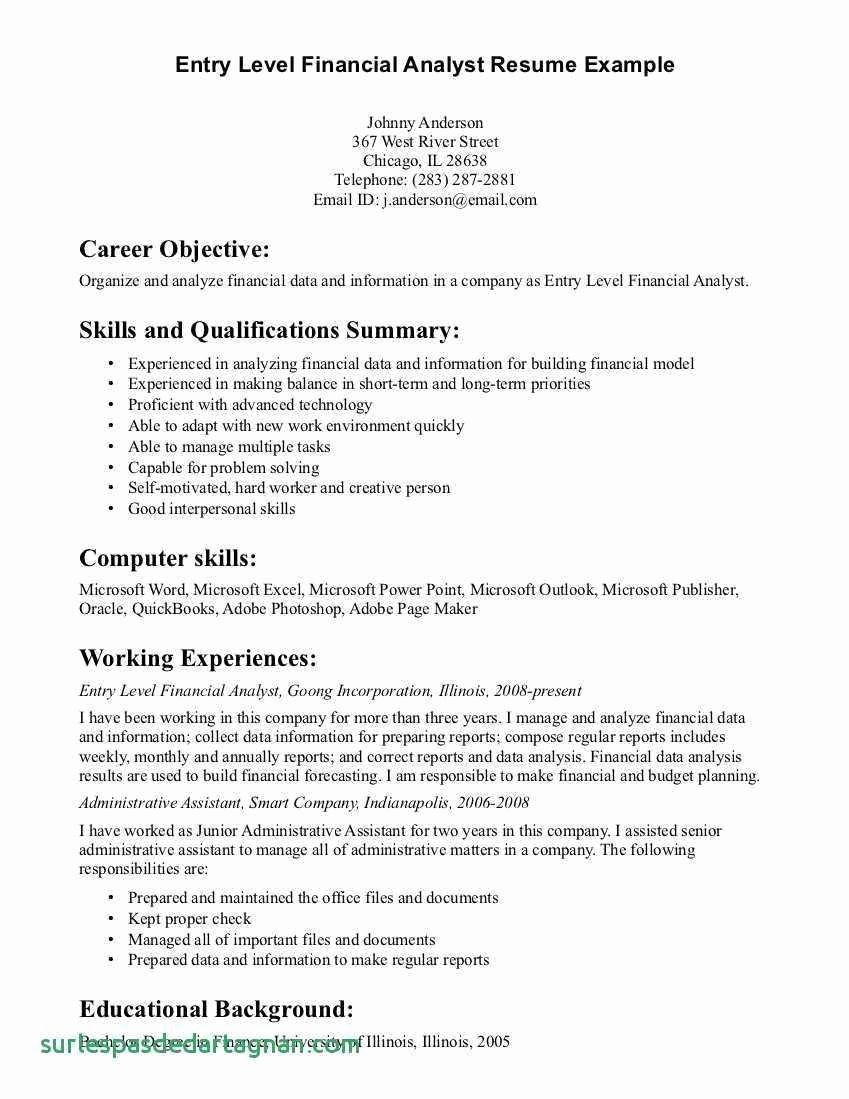 Resume General Summary for Resume Objective Summary for