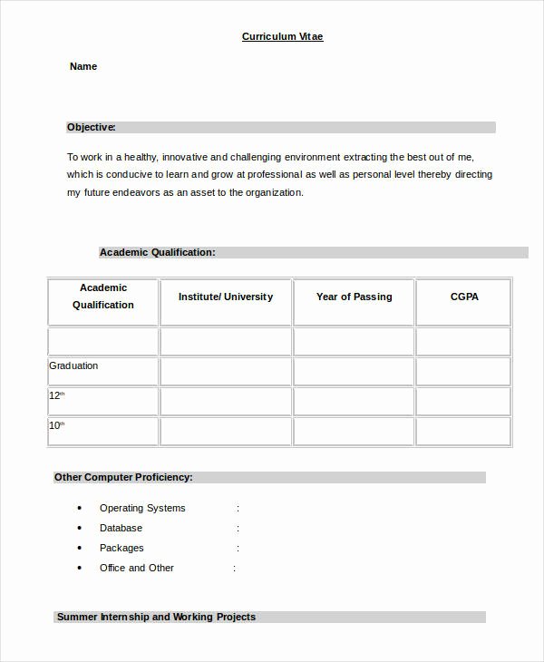Resume In Word Template 24 Free Word Pdf Documents