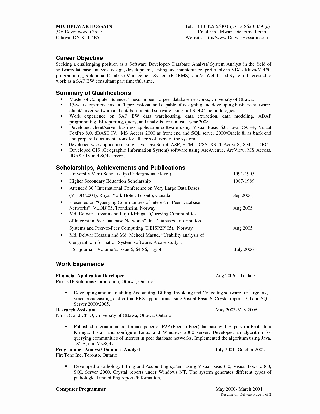 Resume Objective Best Templateresume Objective Examples