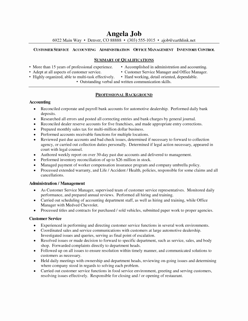 resume objective customer service 258 automotive assistant manager job description representative