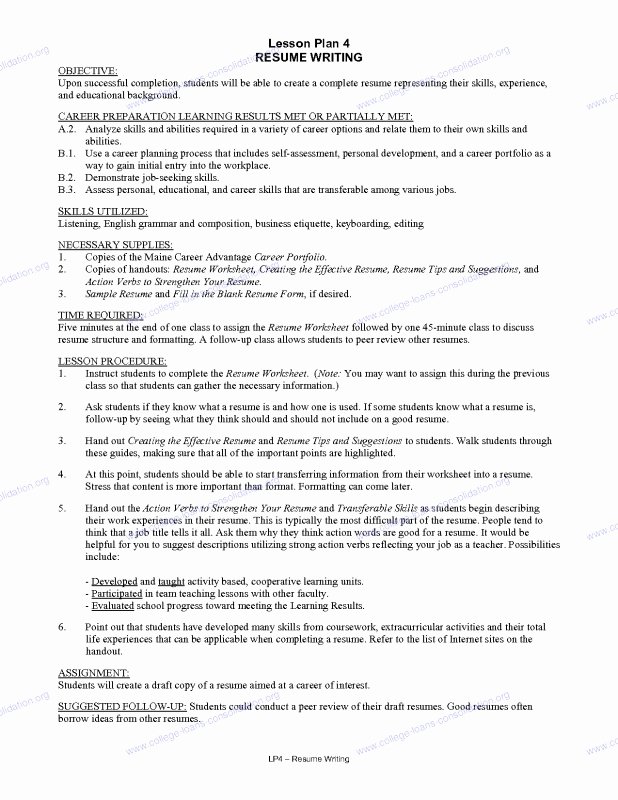 Resume Objective Examples for College Students