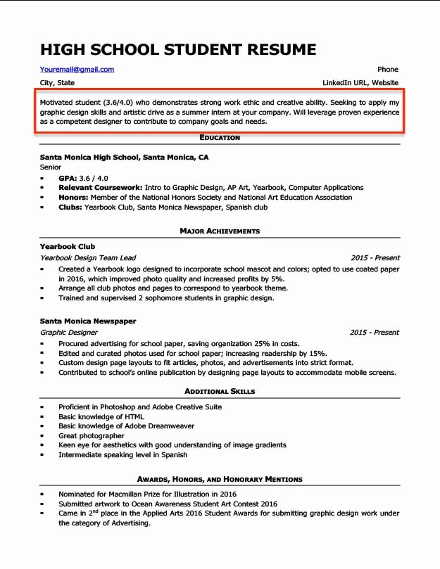 resume objective examples guide