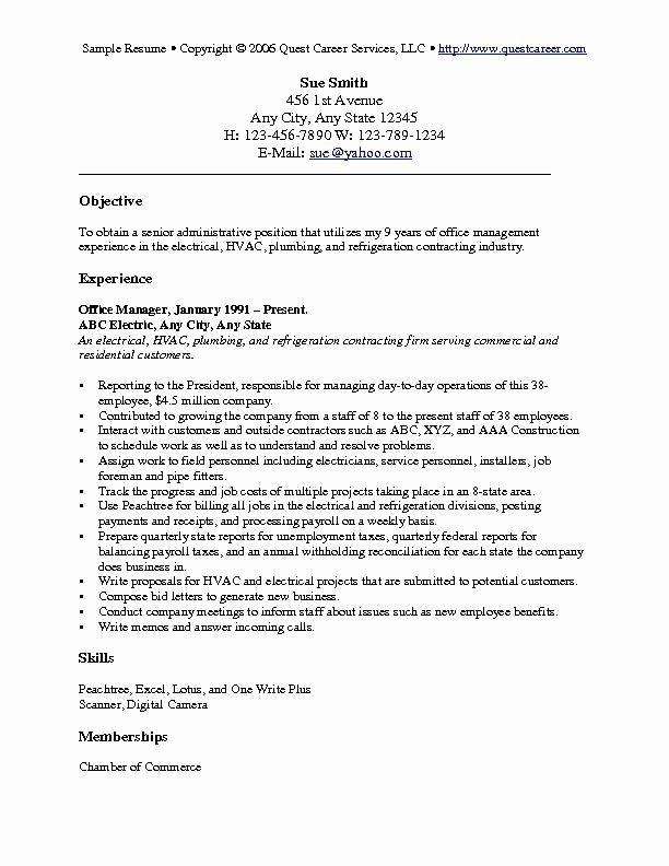 Resume Objective Examples Resume Cv