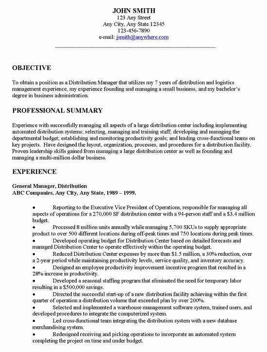 resume objective statement 2603