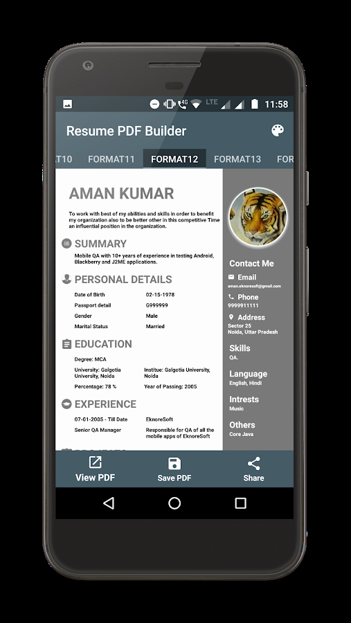 Resume Pdf Maker android Apps On Google Play