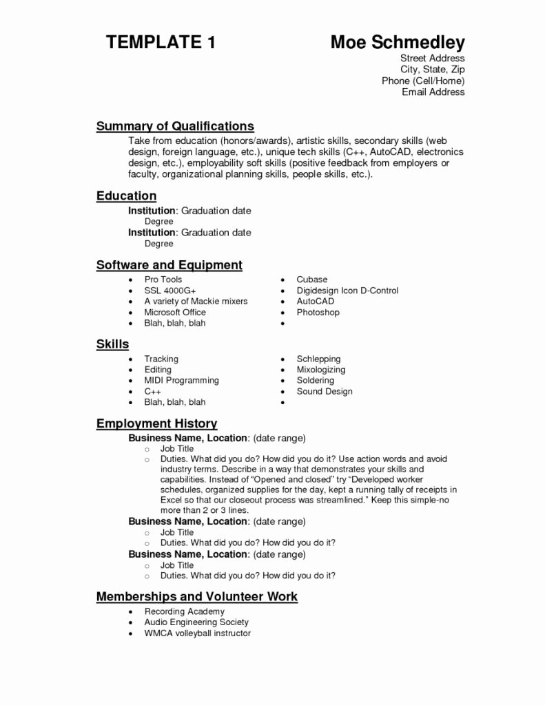 Resume Personal Skills Section