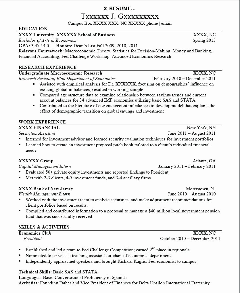 Resume Private Equity Resume