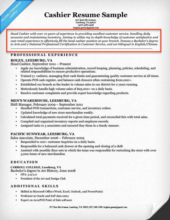 Resume Profile Examples &amp; Writing Guide
