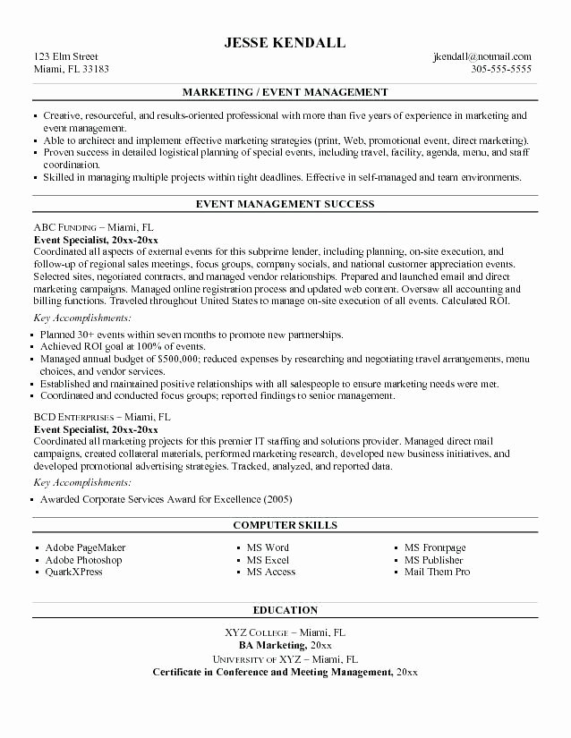 Resume Resume event Manager event Coordinator Job
