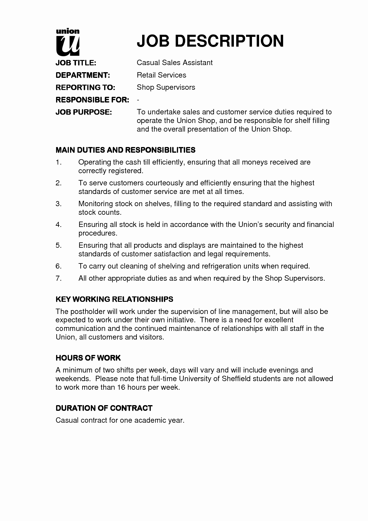 Resume Sales associate Job Description Resume Ideas