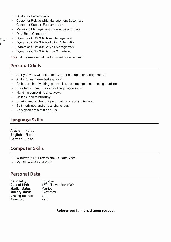 Resume Sample Puter Skills
