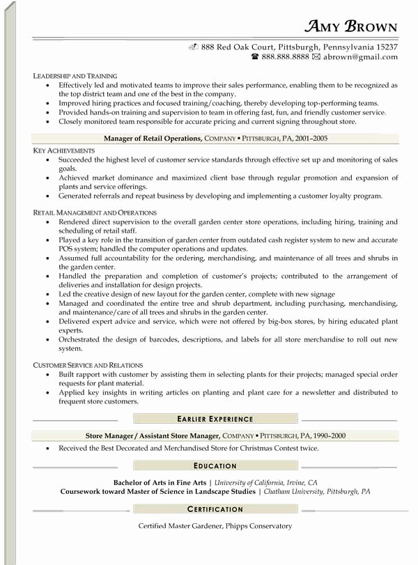 Resume Samples for Professionals In Retail &amp; wholesale