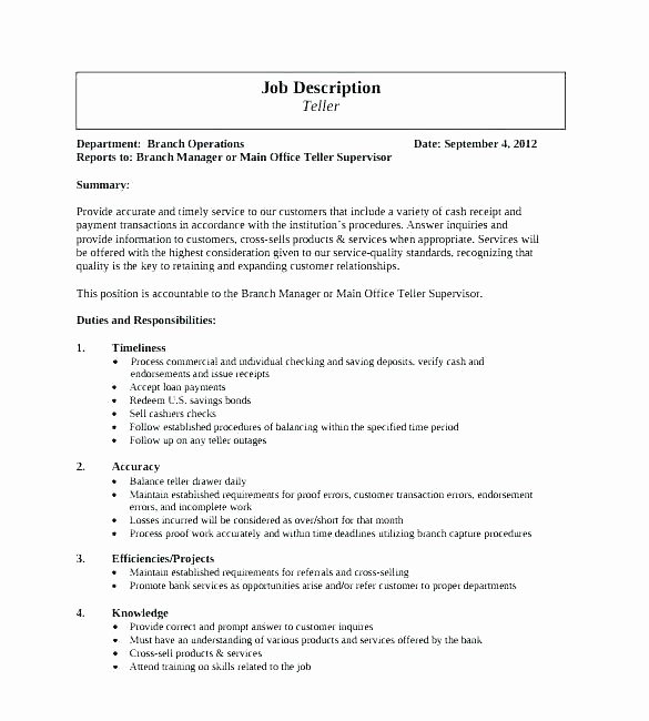 Resume Supervisor Job Description for Kitchen Descriptions