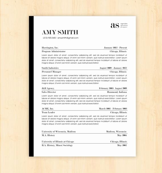 Resume Template Cv Template the Amy Smith Resume by Phdpress
