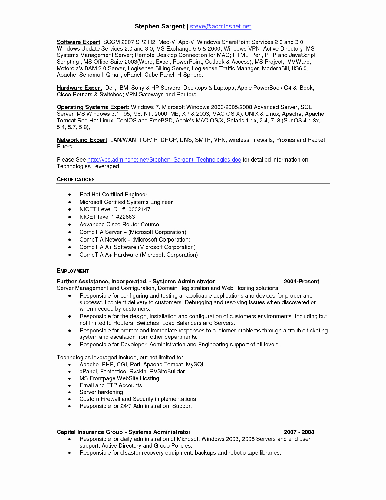 Resume Template for Mac