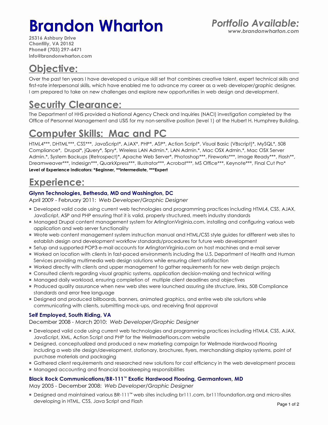 resume template mac word 2011