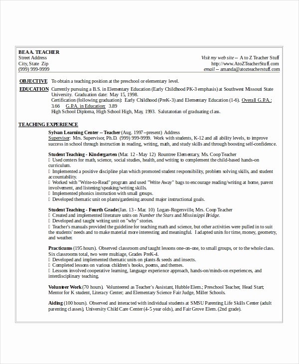 Resume Template Word 10 Free Word Documents Download