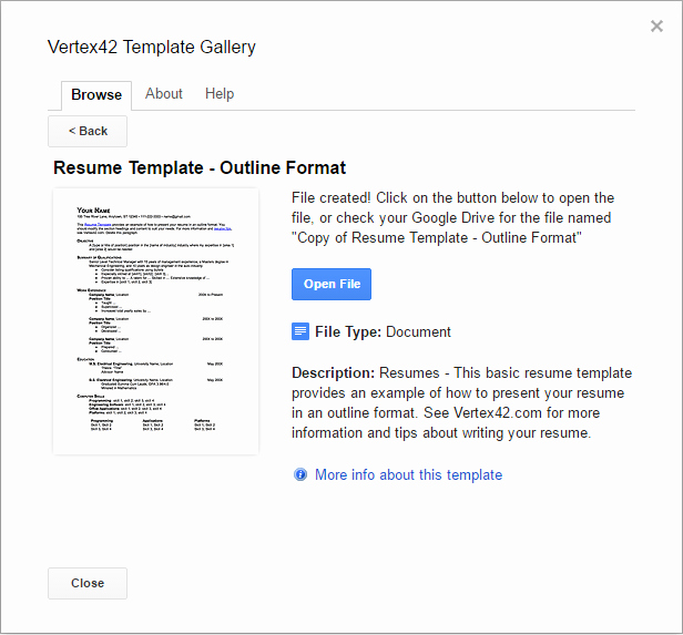Resume Templates for Google Docs