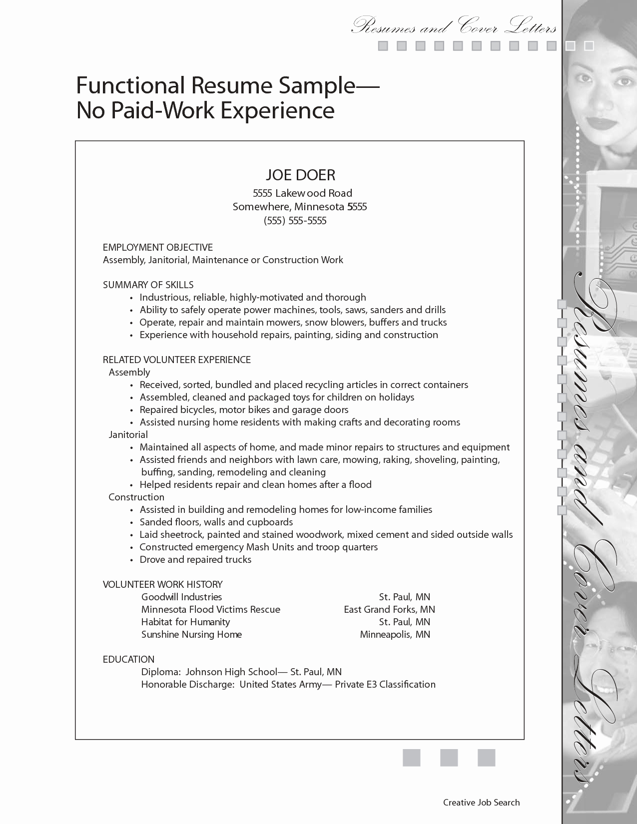 Resume Templates No Work Experience High School Student