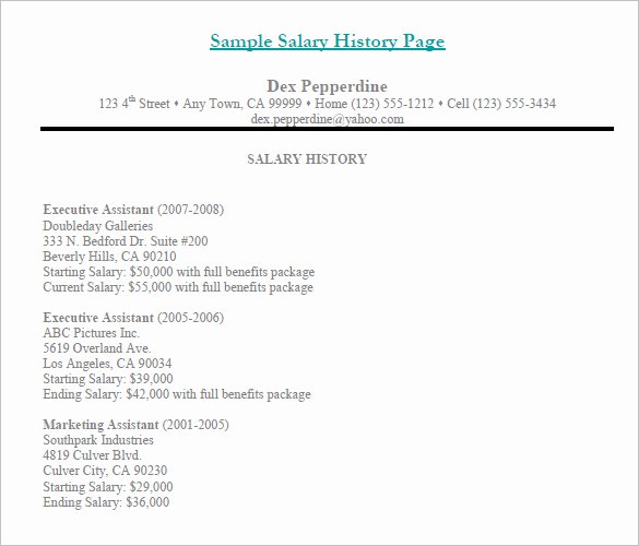 Resume Templates Salary Requirements thesispapers Web