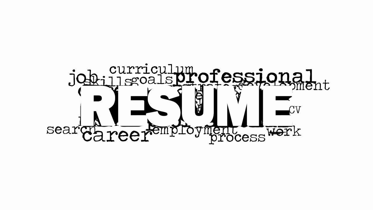 Resume Word Cloud Picture for Powerpoint Slidemodel