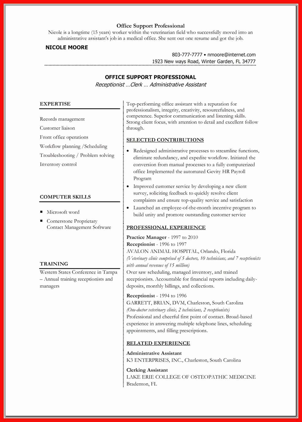 Resume Word Doc Template