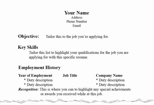 Resume Writing Proper Resume Layout