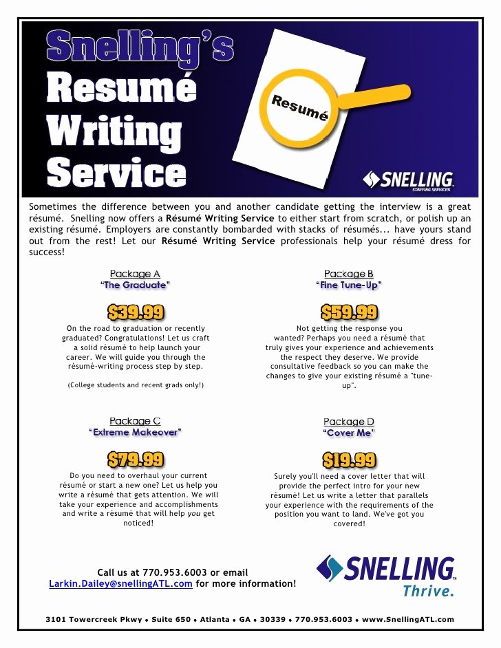 Resume Writing Services Flyer