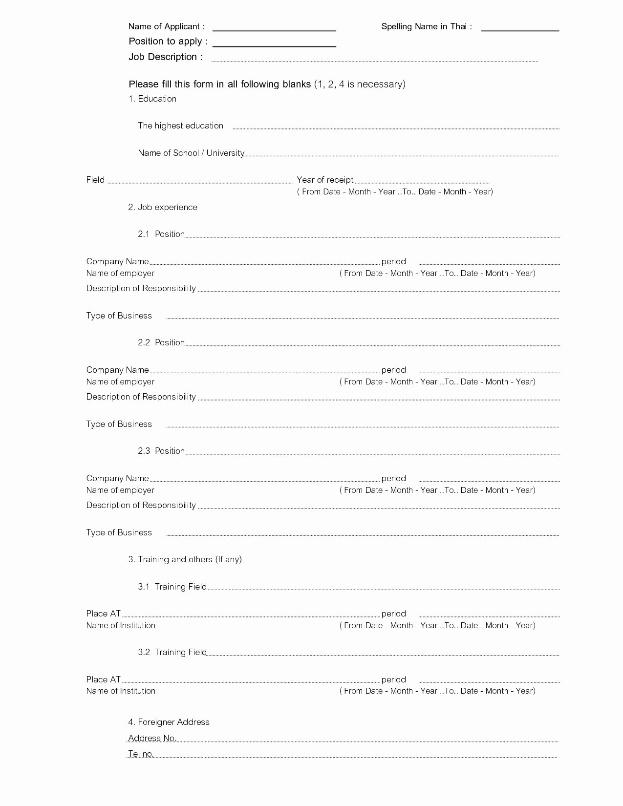 Resumes Fill In the Blanks Resume Example Fill In the