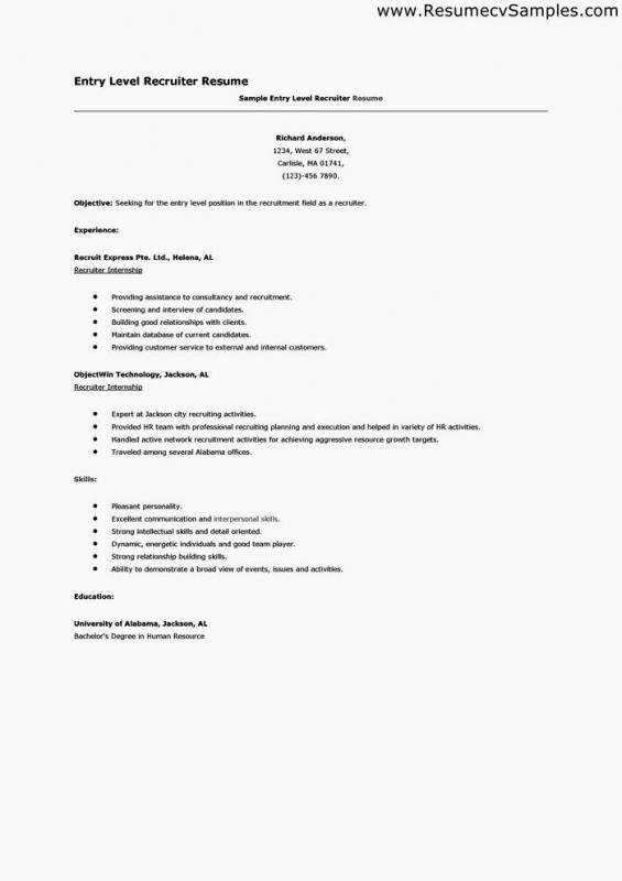 Resumes for Entry Level Positions