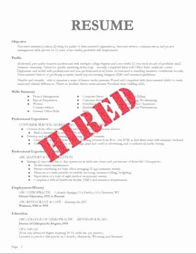 resumes that you hired