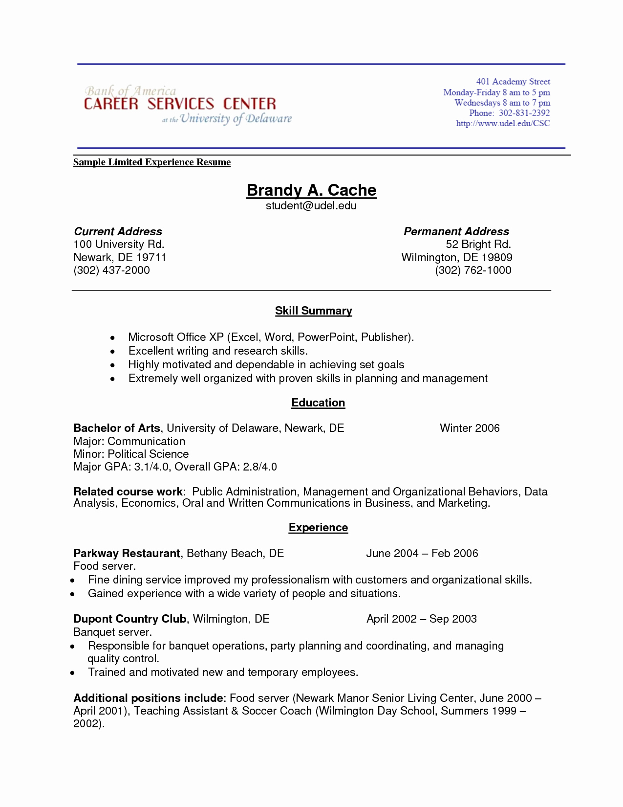 Resumes Work Experience Order Letter Example Template