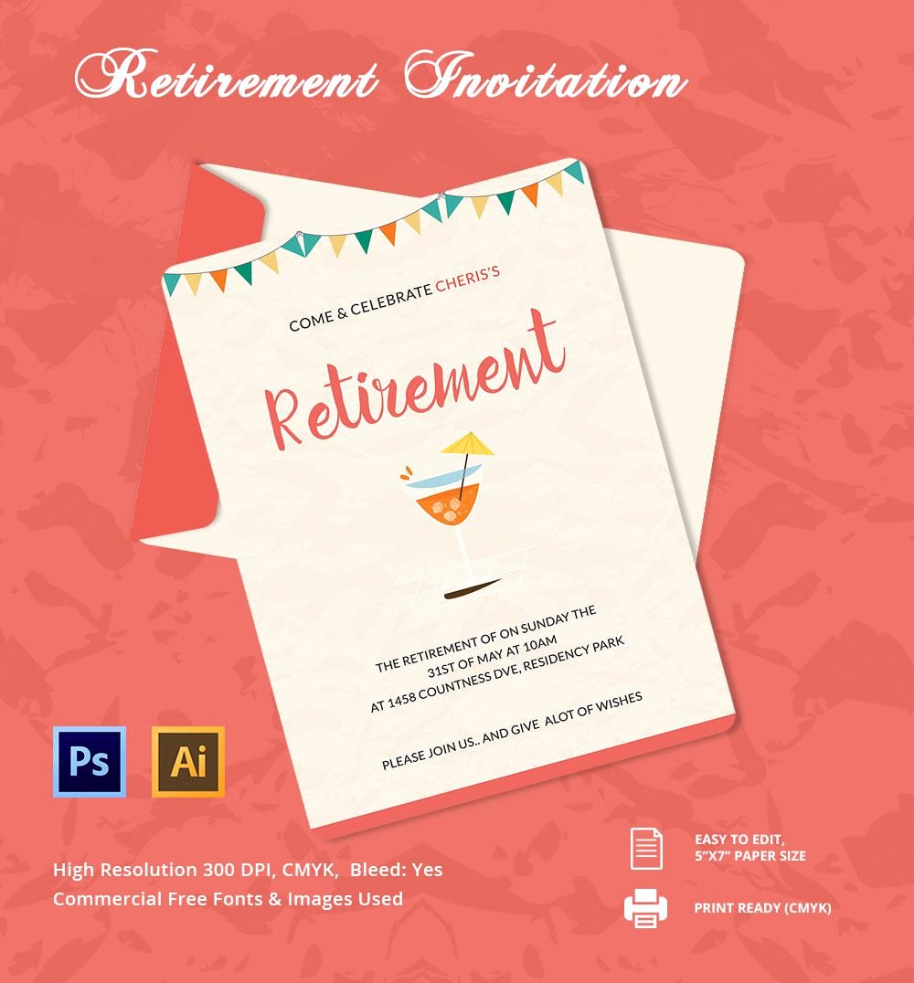Retirement Invitation Template Retirement Party