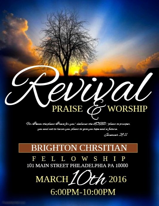 Free Revival Flyer Template