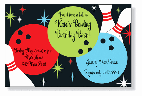 Rock N Bowl Party Invitations by Inviting Pany