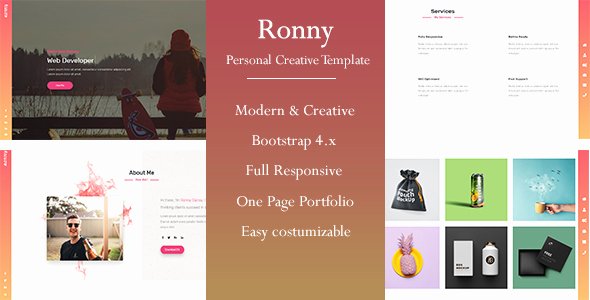 ronny personal portfolio template