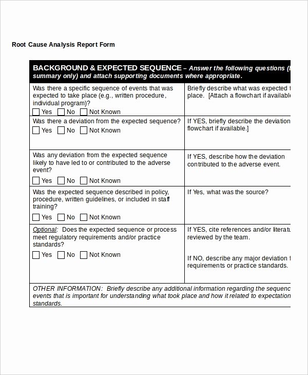 Root Cause Analysis Template 8 Free Word Pdf Documents