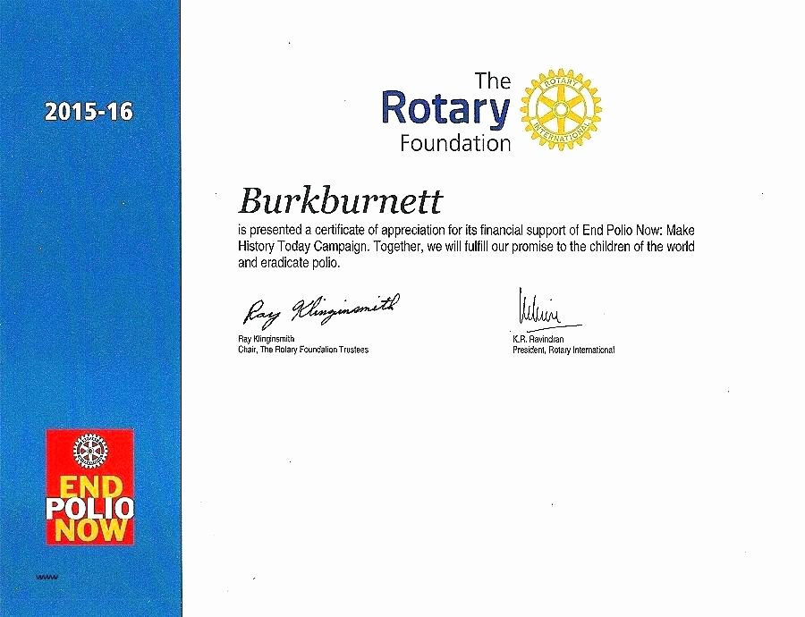 Rotary Certificate Of Appreciation Template Latter Example Template