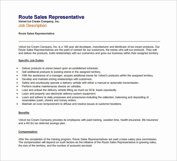Route Sales Representative Resume Resume Ideas