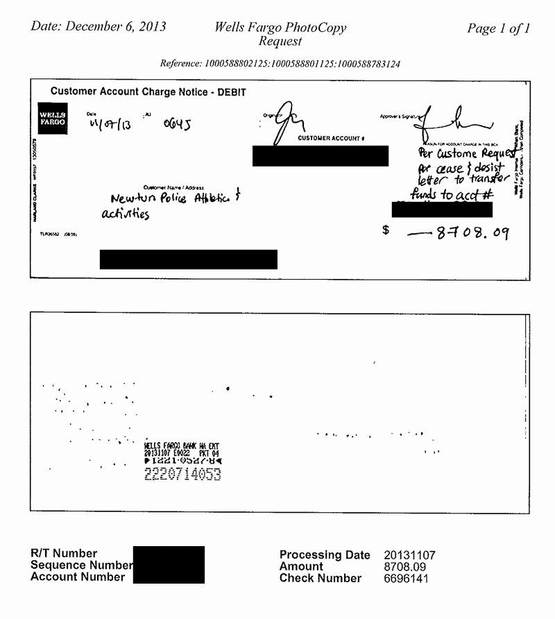 Wells Fargo Check Template | Latter Example Template