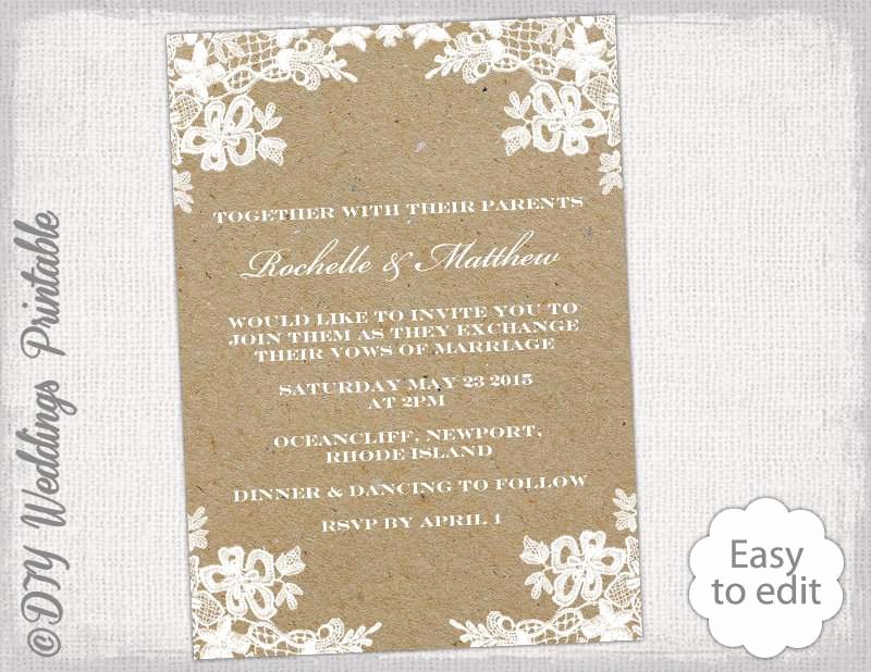 Rustic Wedding Invitation Templates