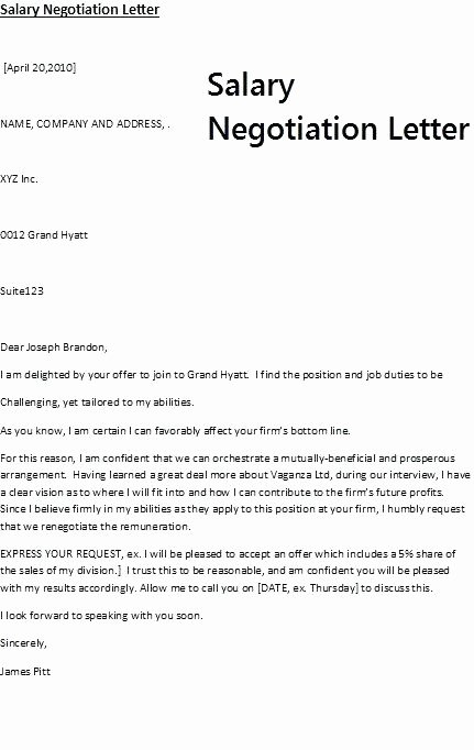 Salary Negotiation Letter Example – Bezholesterol