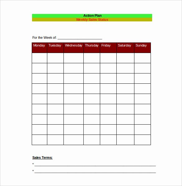 Sales Action Plan Template – 11 Free Word Excel Pdf