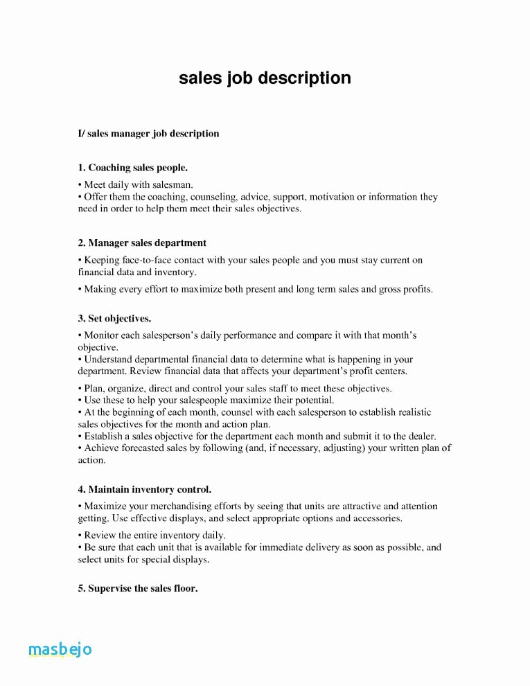 Sales associate Job Descriptions