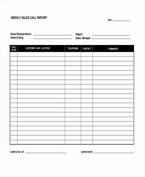 Sales Call Report Template 11 Free Word Pdf format