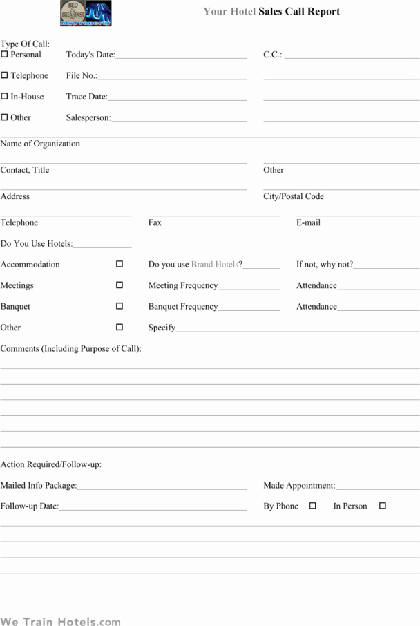 Sales Call Report Templates Find Word Templates