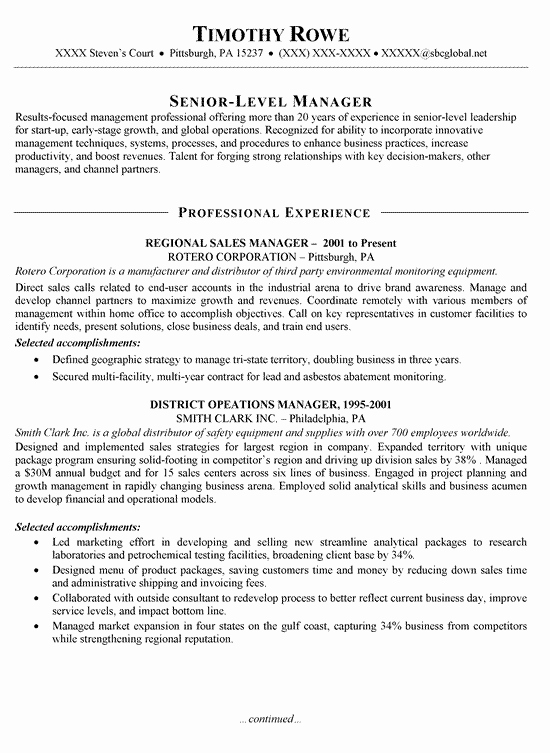 Sales Manager Resume Example Resume Examples