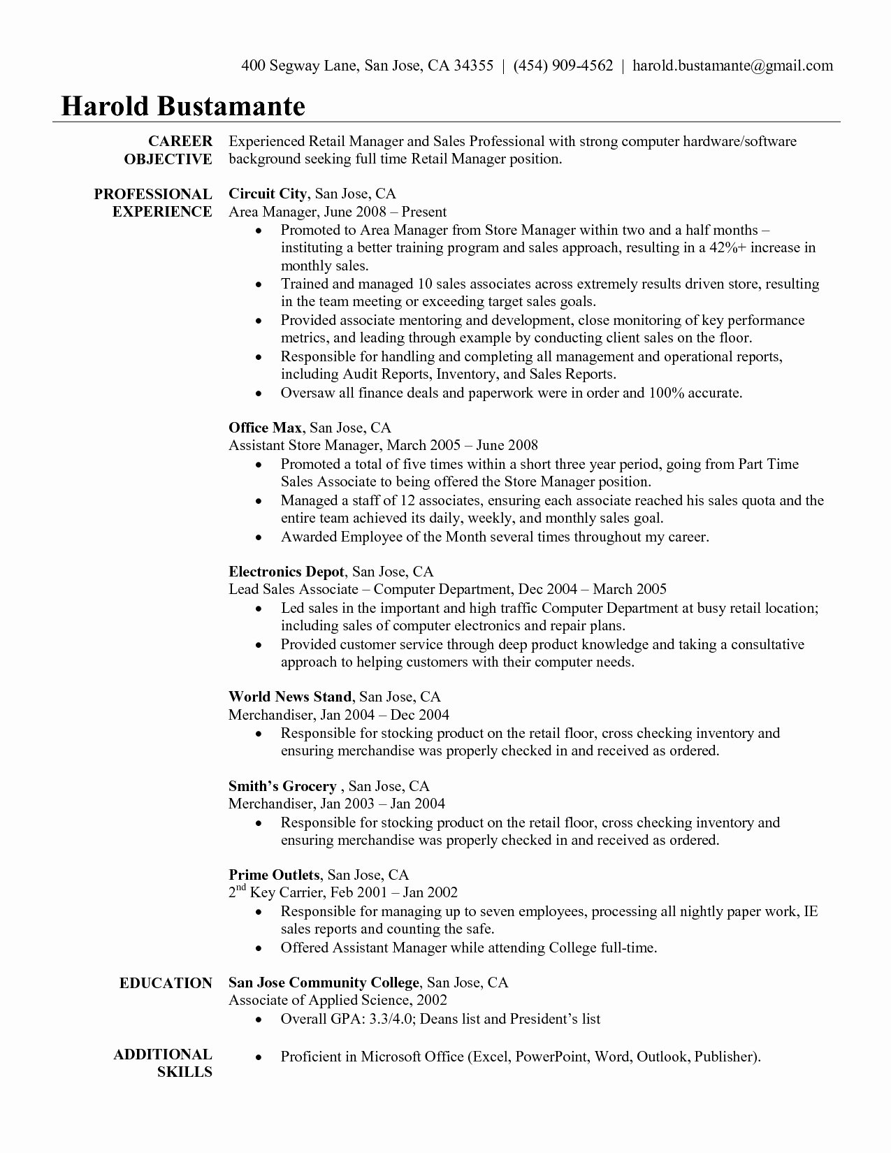 Sales Manager Resume Objective Examples Resume Ideas