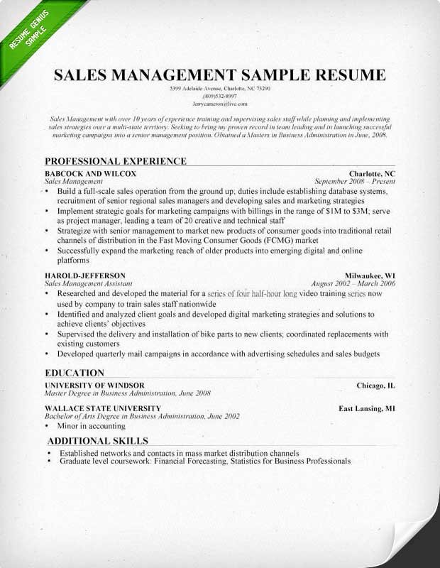 Sales Manager Resume Sample &amp; Writing Tips